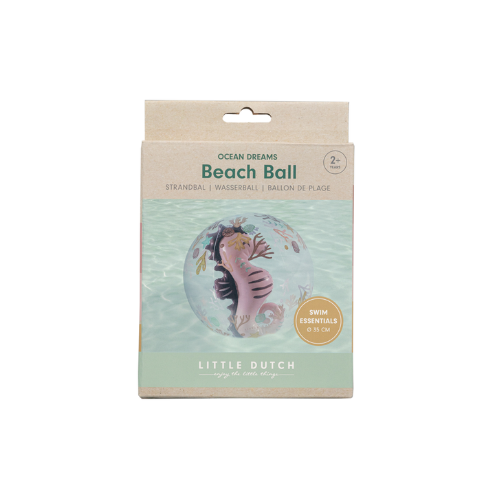Little Dutch Inflatable Seahorse Beach Ball – Ocean Dreams Pink