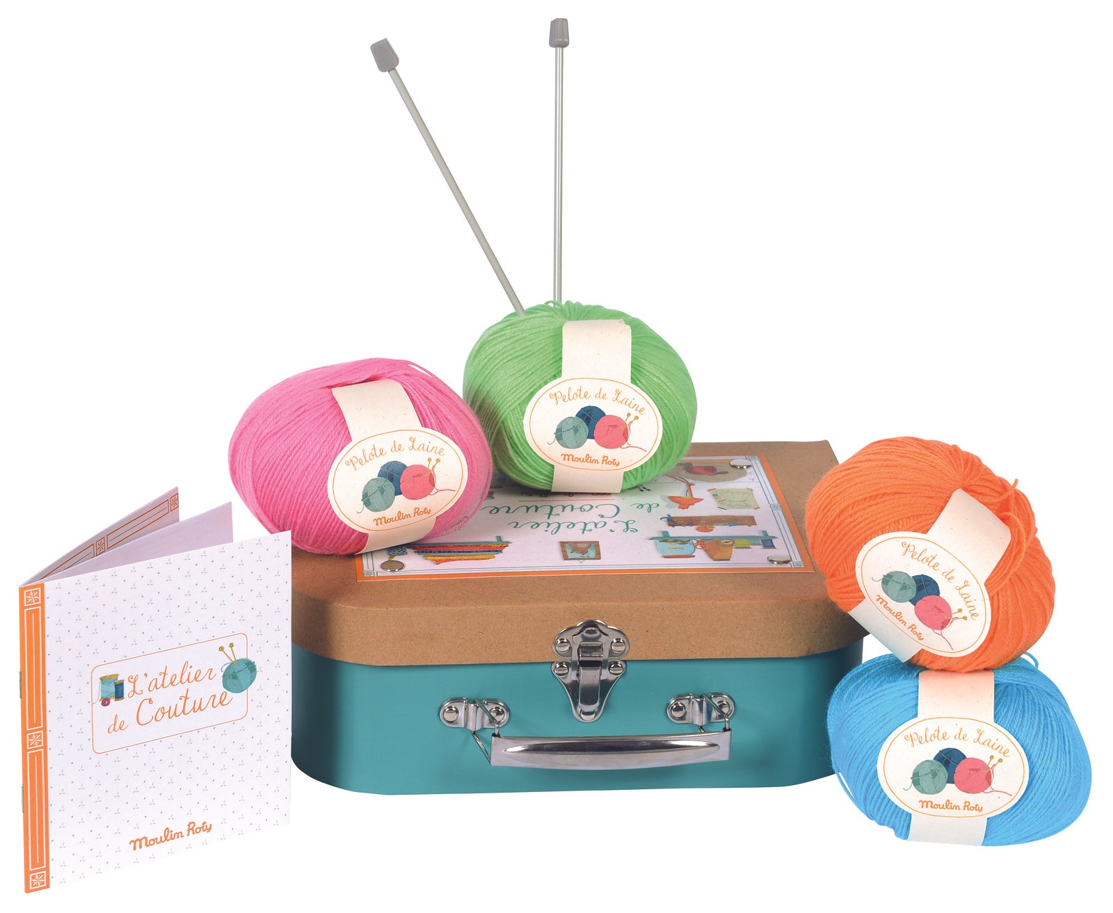 Moulin Roty Knitting & Sewing Set in Suitcase