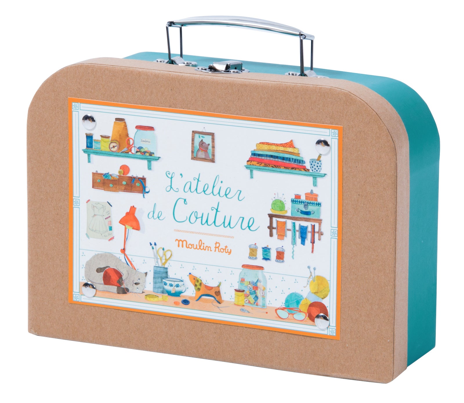 Moulin Roty Knitting & Sewing Set in Suitcase