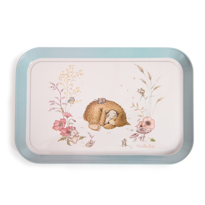 Moulin Roty Les Rosalies Tin Tea Set in Suitcase