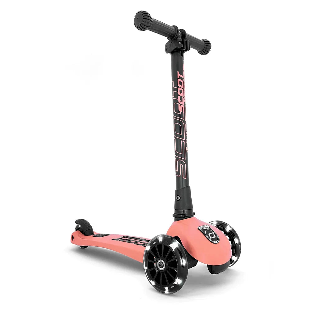 Scoot And Ride Highwaykick 3 LED Glow Scooter – Peach