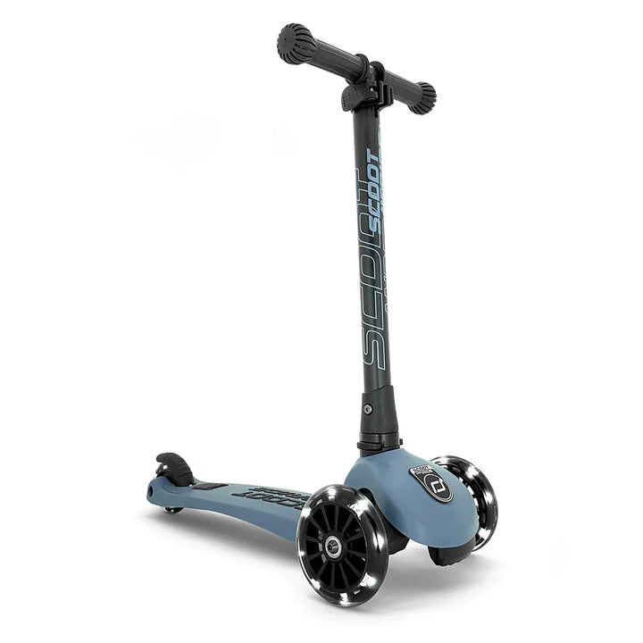 Scoot And Ride Highwaykick 3 LED Glow Scooter – Steel