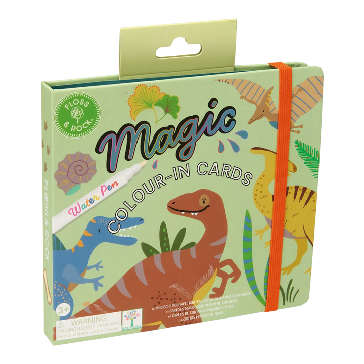 Floss &amp; Rock Magic Colour-In Cards – Dinosaur