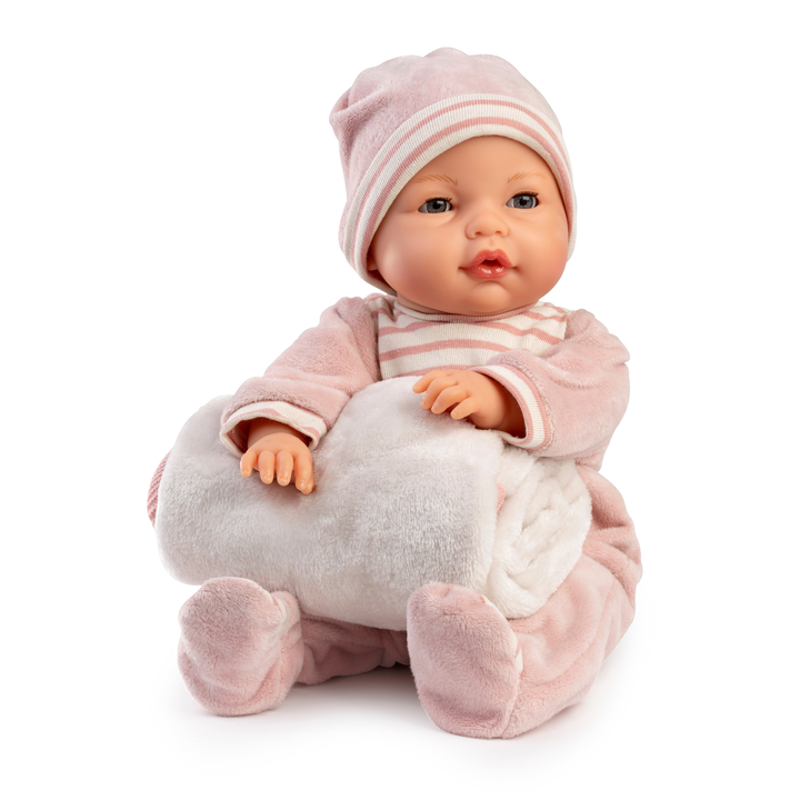Antonio Juan Soft Baby Crying Doll with Blanket – Bimba