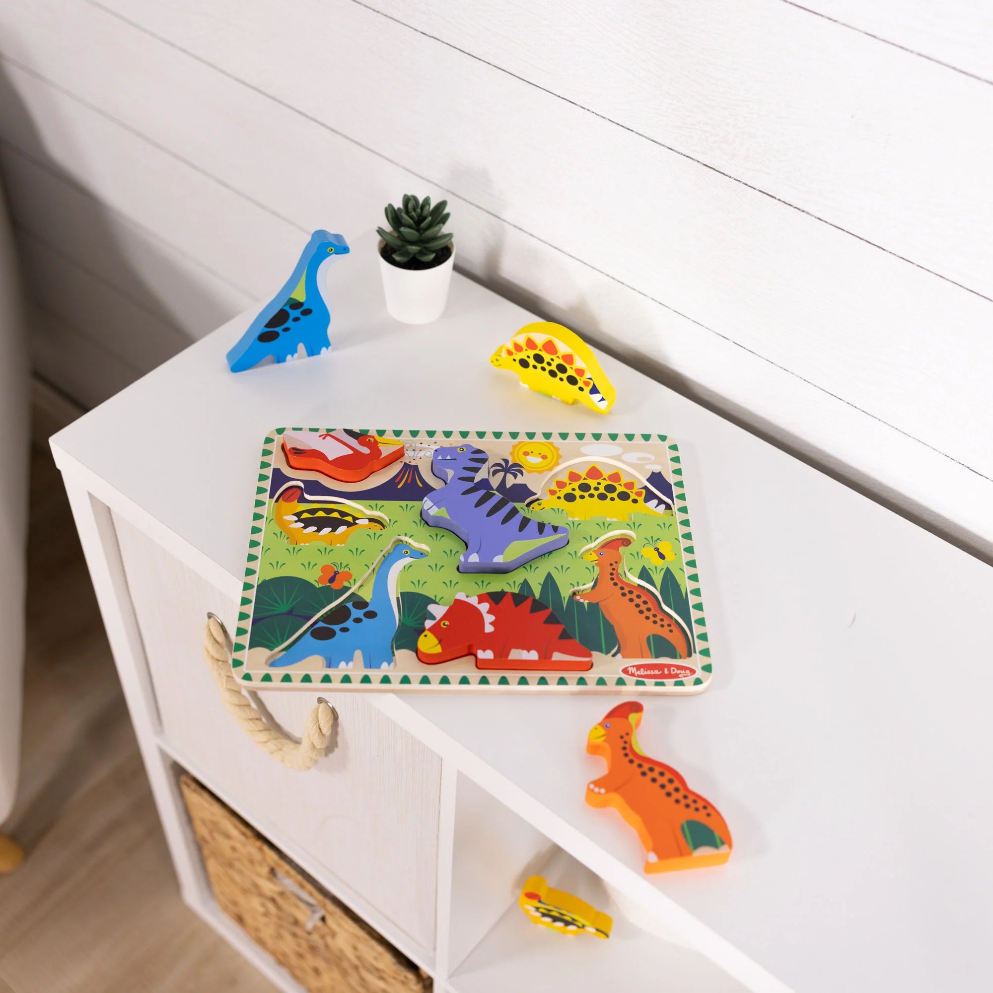 Melissa & Doug Dinosaurs Chunky Puzzle – 7 Pieces