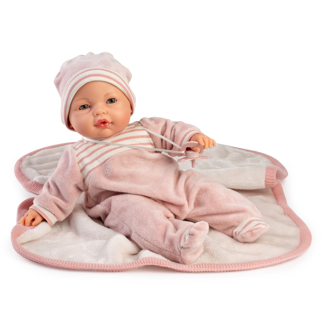 Antonio Juan Soft Baby Crying Doll with Blanket – Bimba