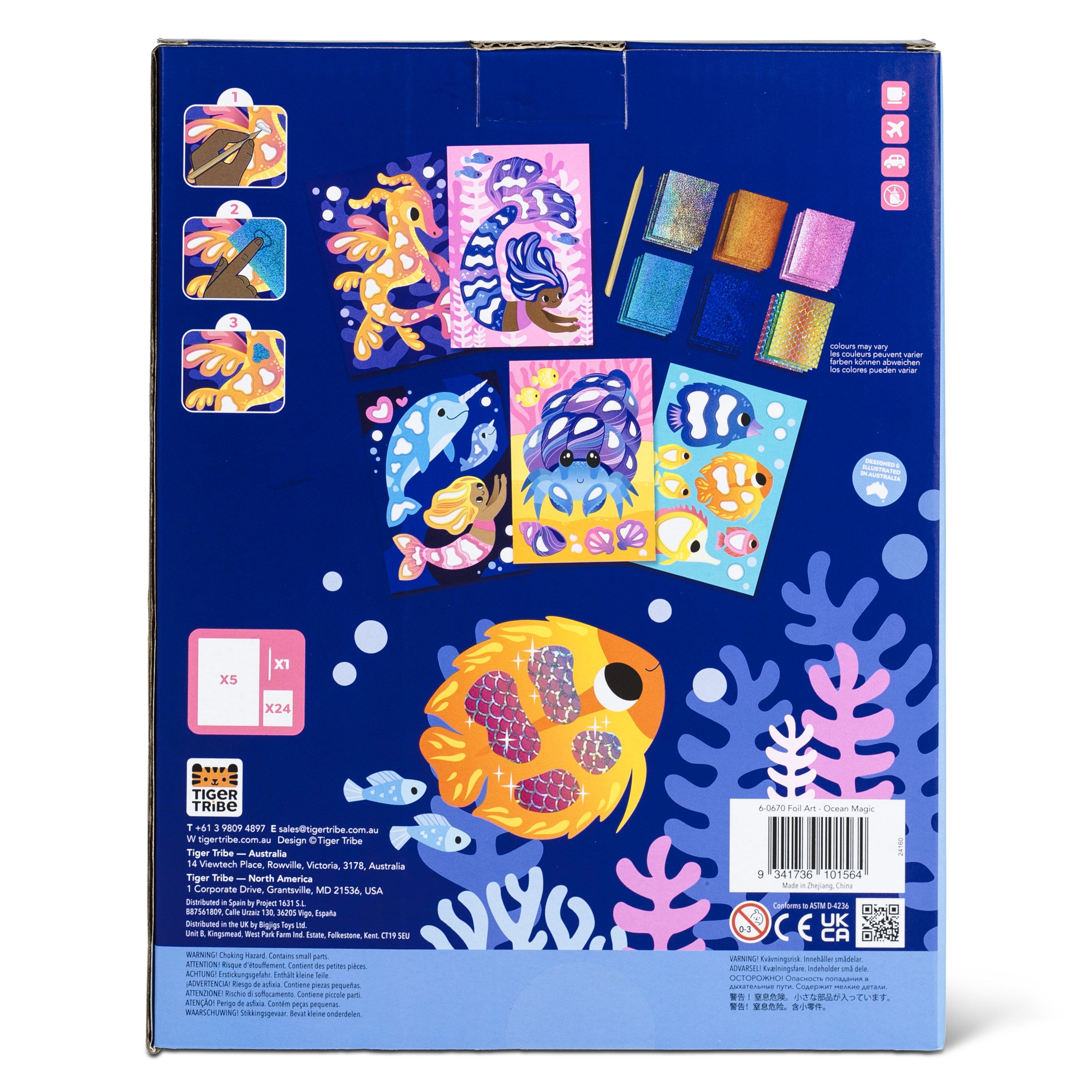 Tiger Tribe Foil Art – Ocean Magic