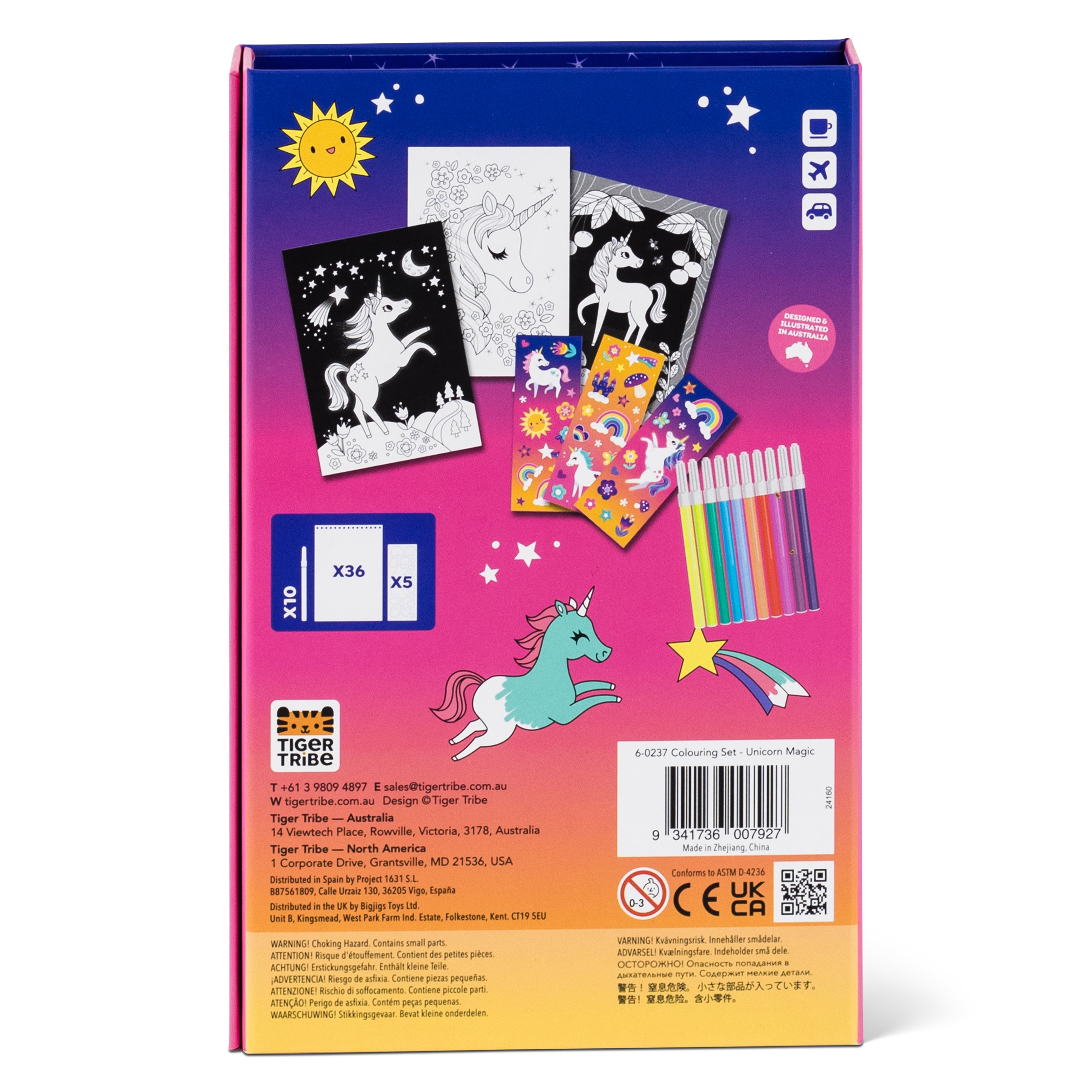 Tiger Tribe Colouring Set – Unicorn Magic