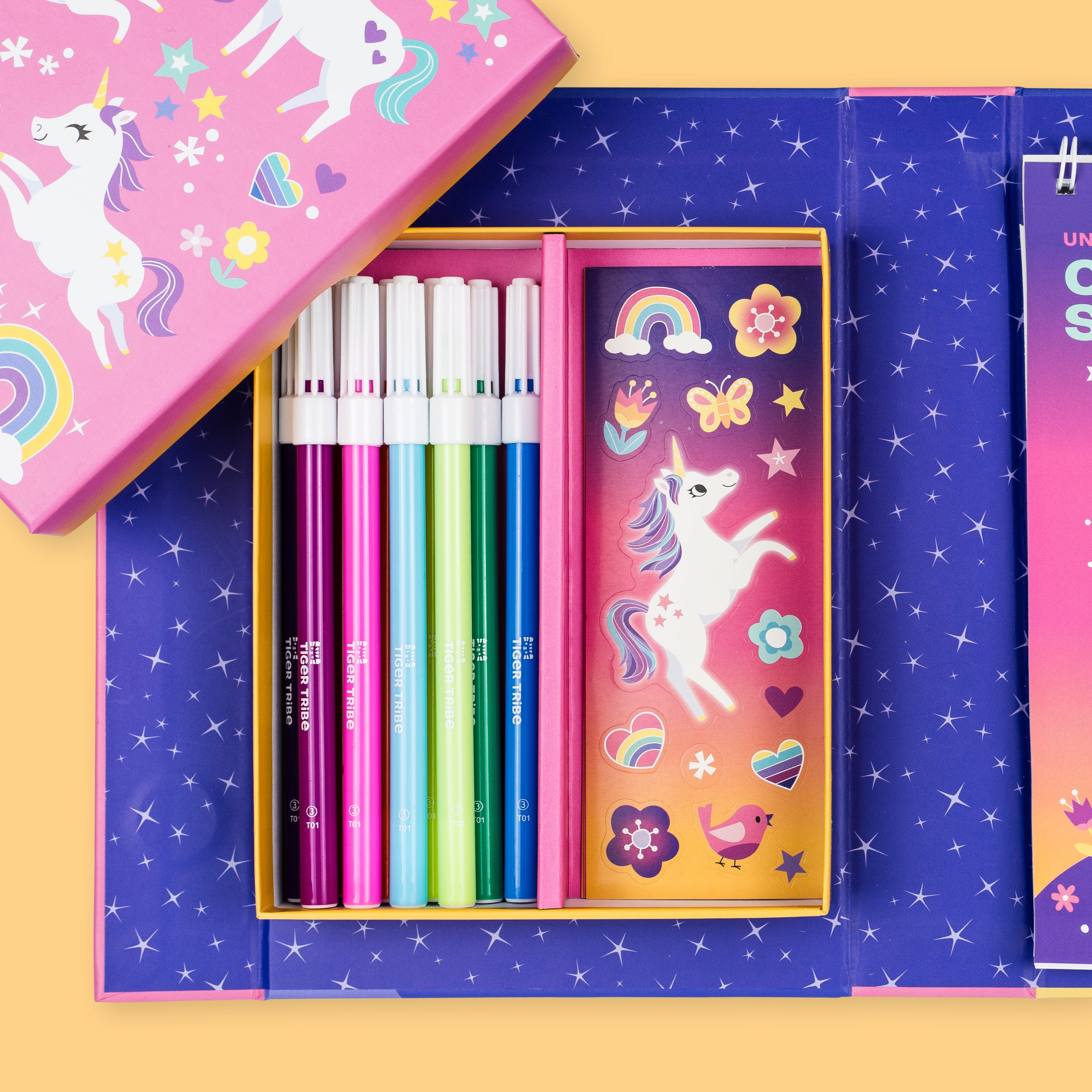 Tiger Tribe Colouring Set – Unicorn Magic