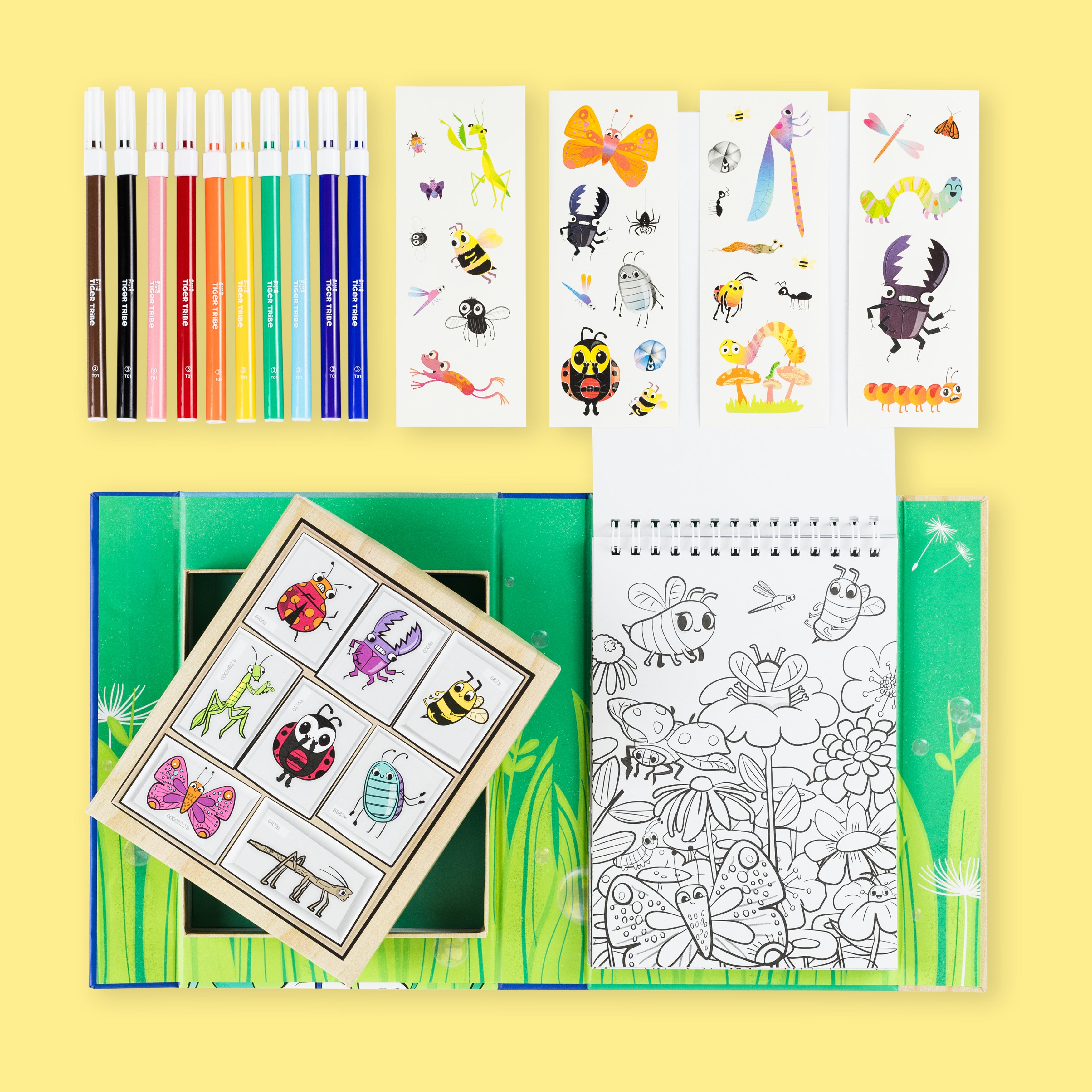 Tiger Tribe Colouring Set – Backyard Bugs