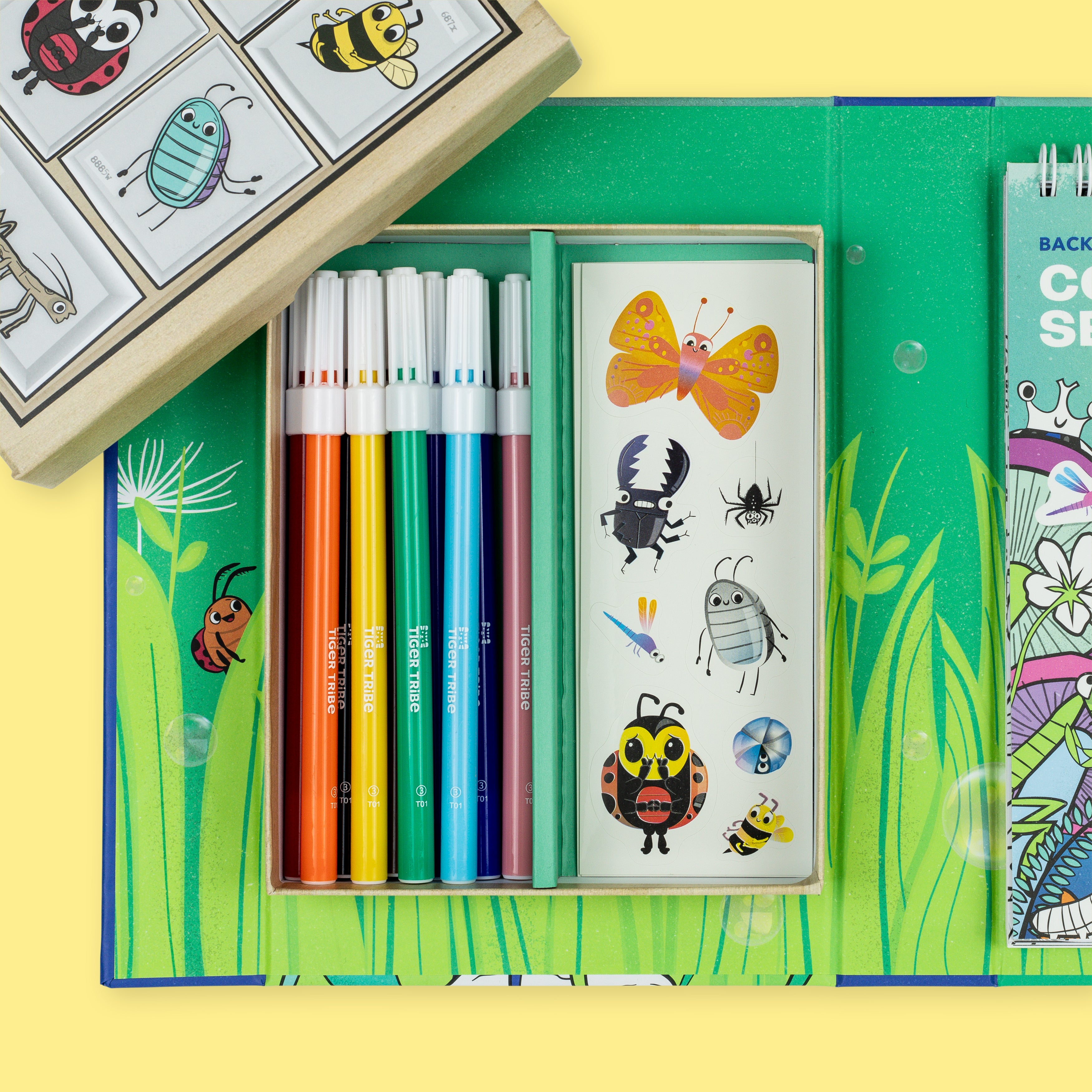 Tiger Tribe Colouring Set – Backyard Bugs