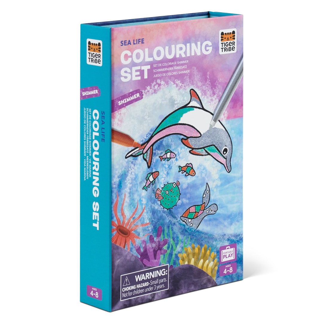 Tiger Tribe Shimmer Colouring Set – Sea Life