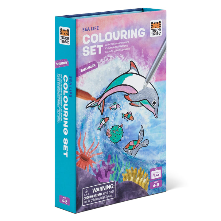 Tiger Tribe Shimmer Colouring Set – Sea Life