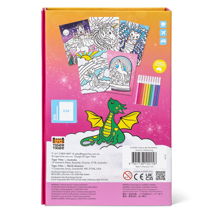 Tiger Tribe Colour by Numbers – Unicorn Dreaming