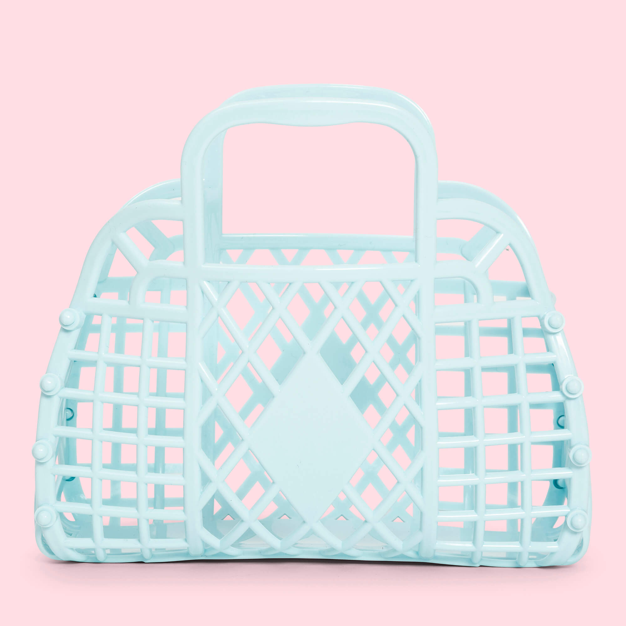 Sun Jellies Retro Mini Basket Jelly Bag – Blue