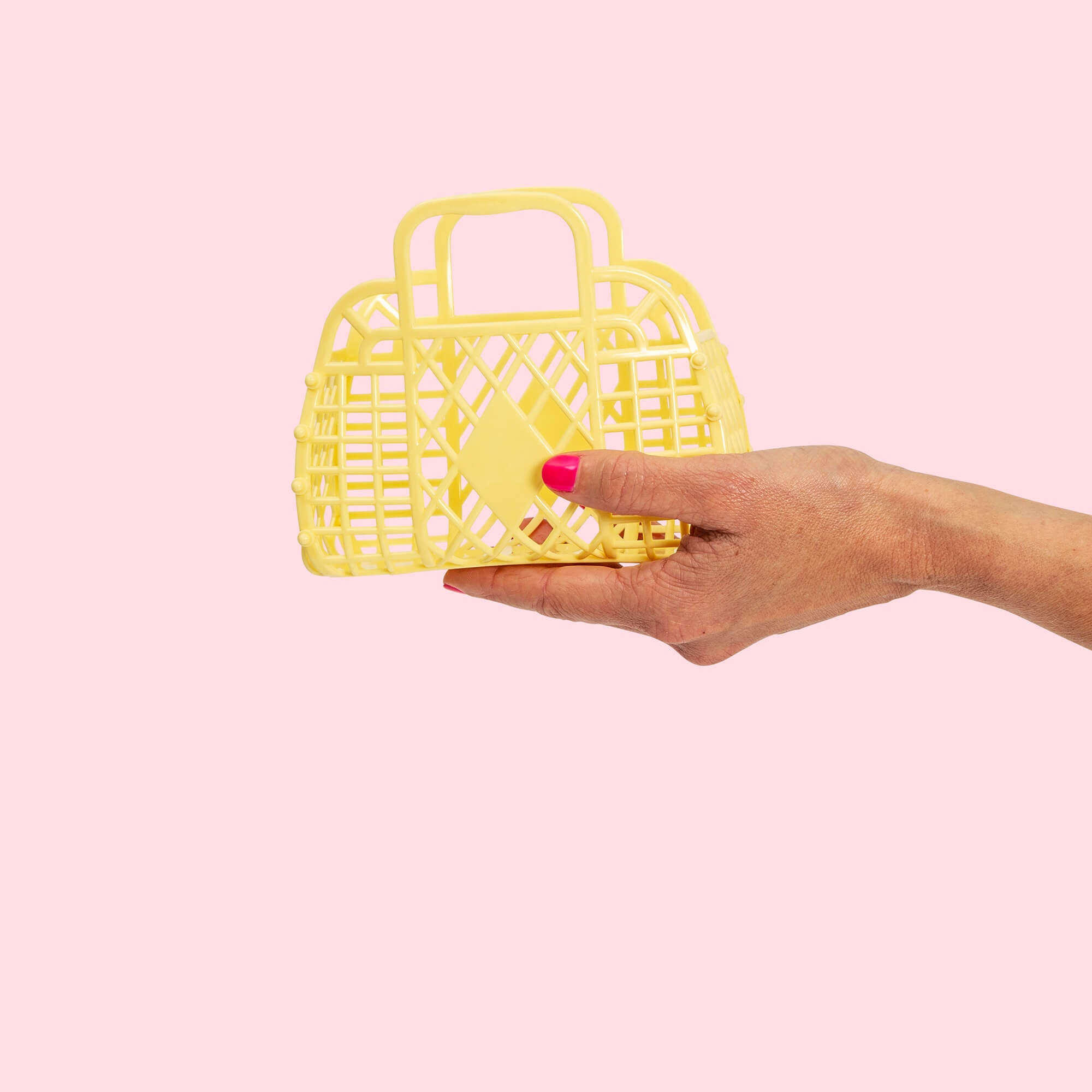 Sun Jellies Retro Mini Basket Jelly Bag – Lemon