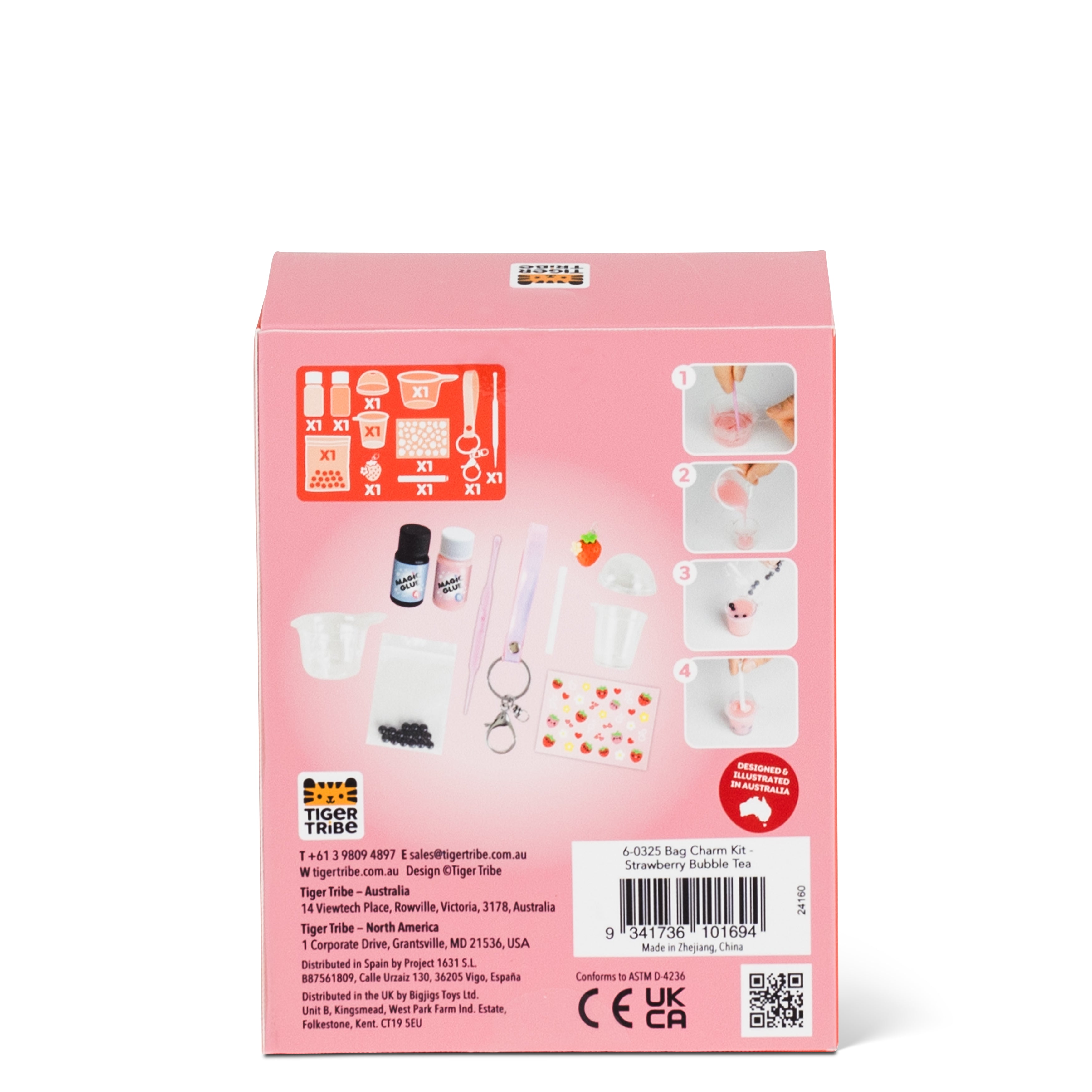 Tiger Tribe Bag Charm Kit – Bubble Tea