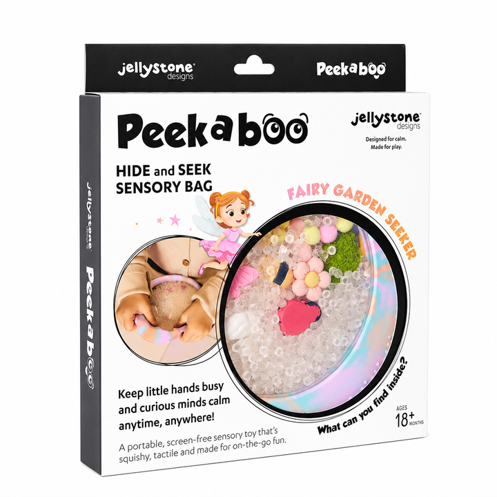 Jellystone™ Designs Peekaboo Hide &amp; Seek Sensory Bag – Fairy Garden Seeker