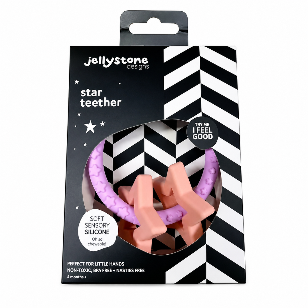 Jellystone™ Designs Sensory Silicone Star Teether – Bubblegum