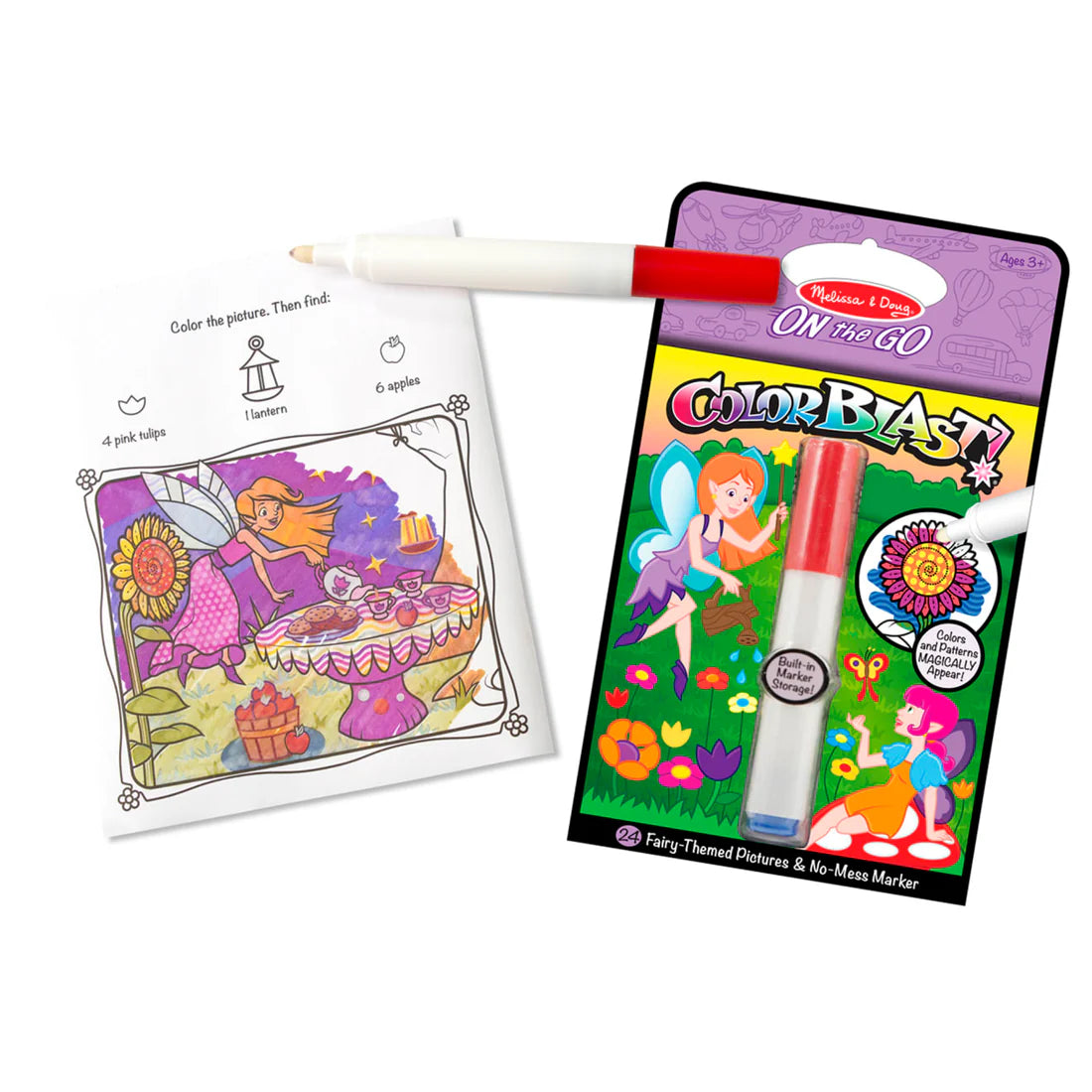 Melissa & Doug On the Go™ ColorBlast Color Reveal Pad – Fairies