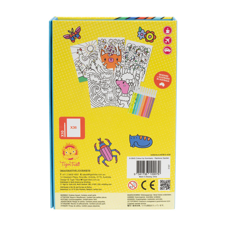 Tiger Tribe Colour by Numbers – Rainbow Garden