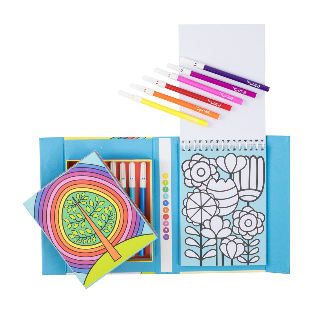 Tiger Tribe Colour by Numbers – Rainbow Garden