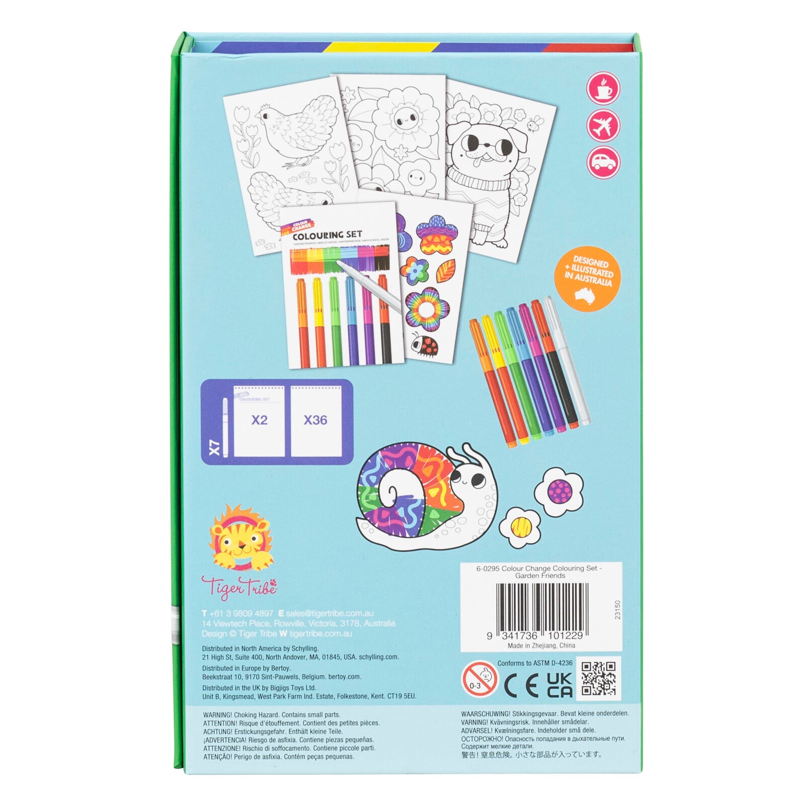 Tiger Tribe Colour Change Colouring Set – Garden Friends