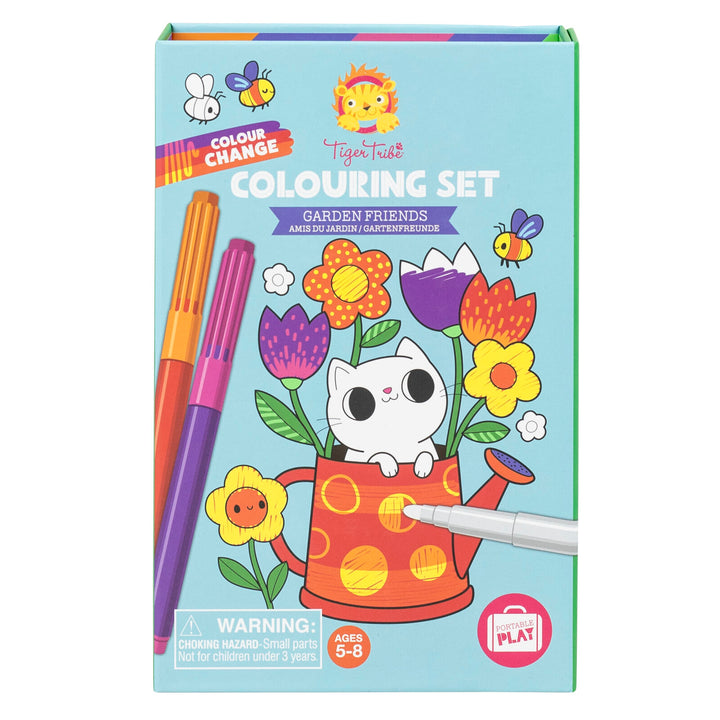 Tiger Tribe Colour Change Colouring Set – Garden Friends