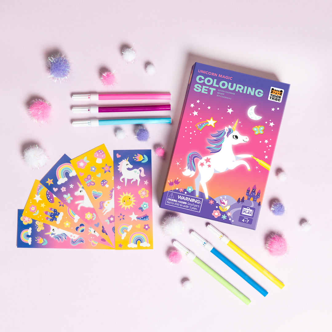 Tiger Tribe Colouring Set – Unicorn Magic