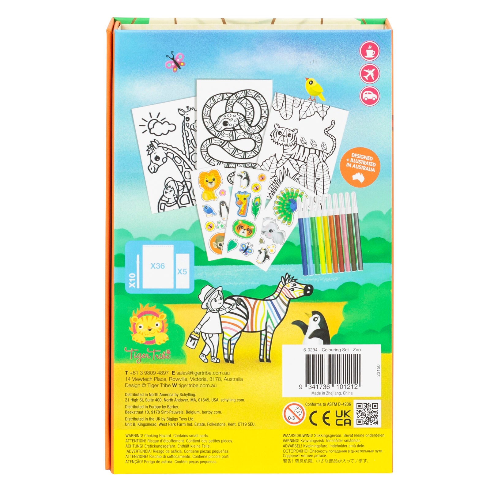 Tiger Tribe Colouring Set – Zoo