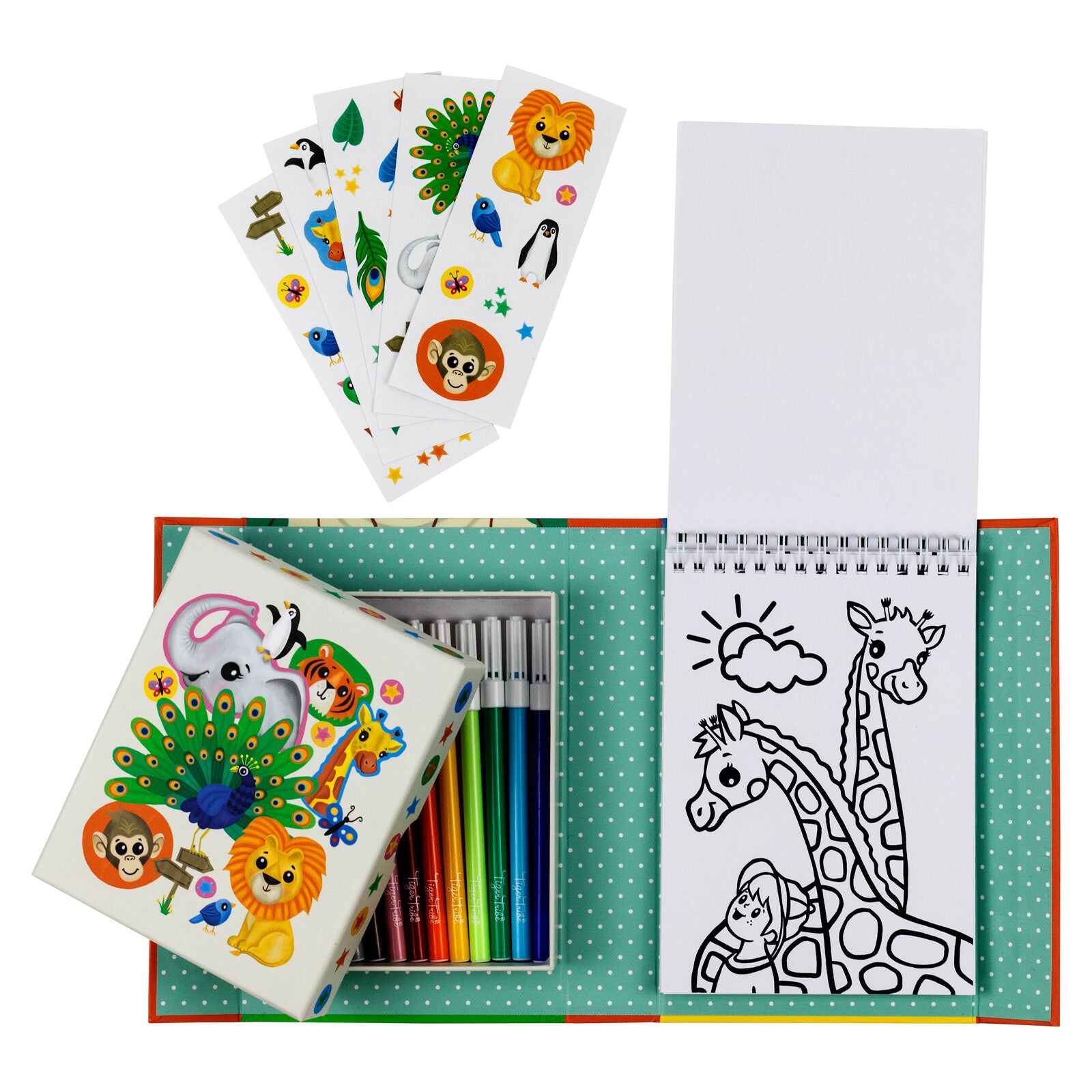 Tiger Tribe Colouring Set – Zoo