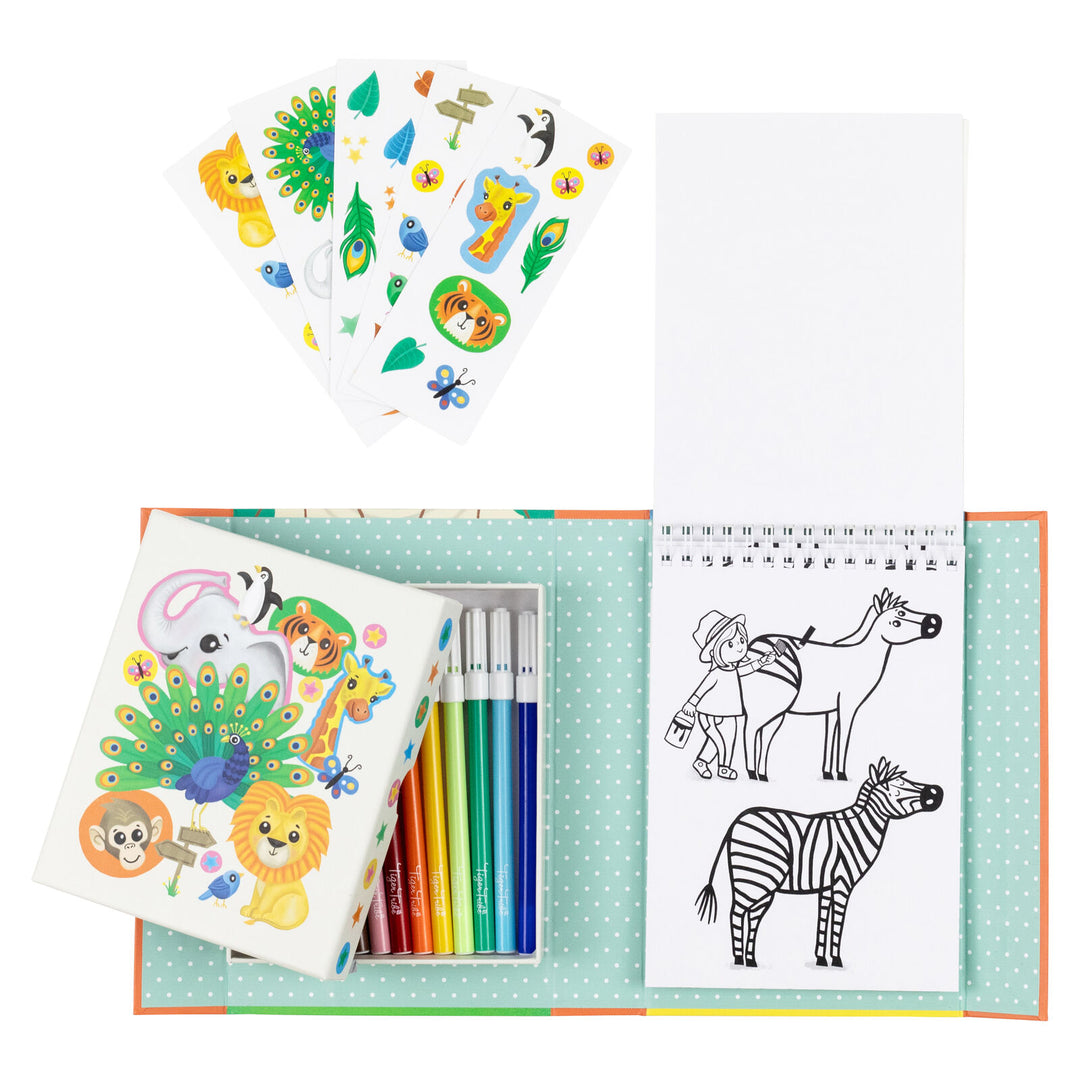 Tiger Tribe Colouring Set – Zoo