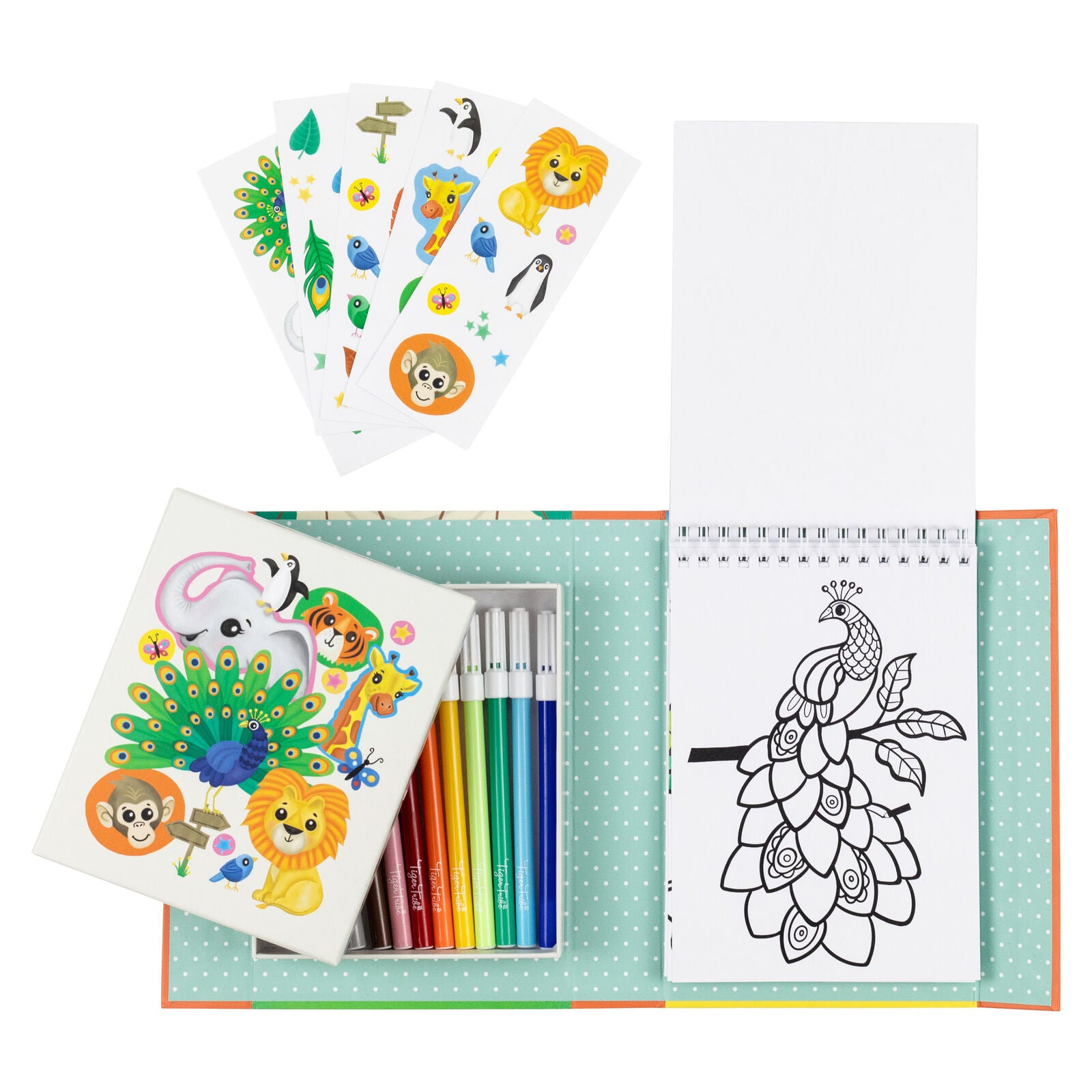 Tiger Tribe Colouring Set – Zoo