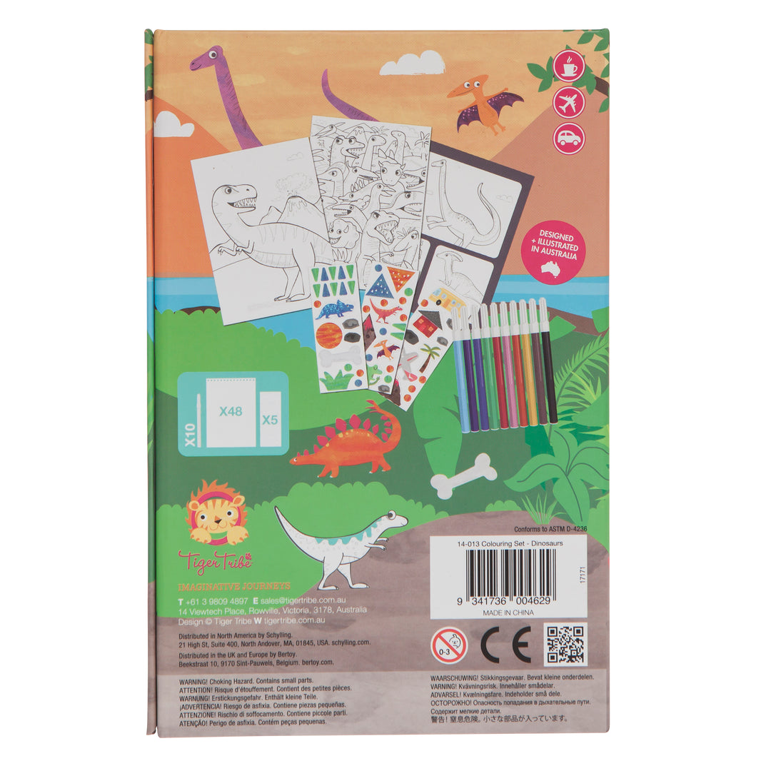 Tiger Tribe Colouring Set – Dinosaur