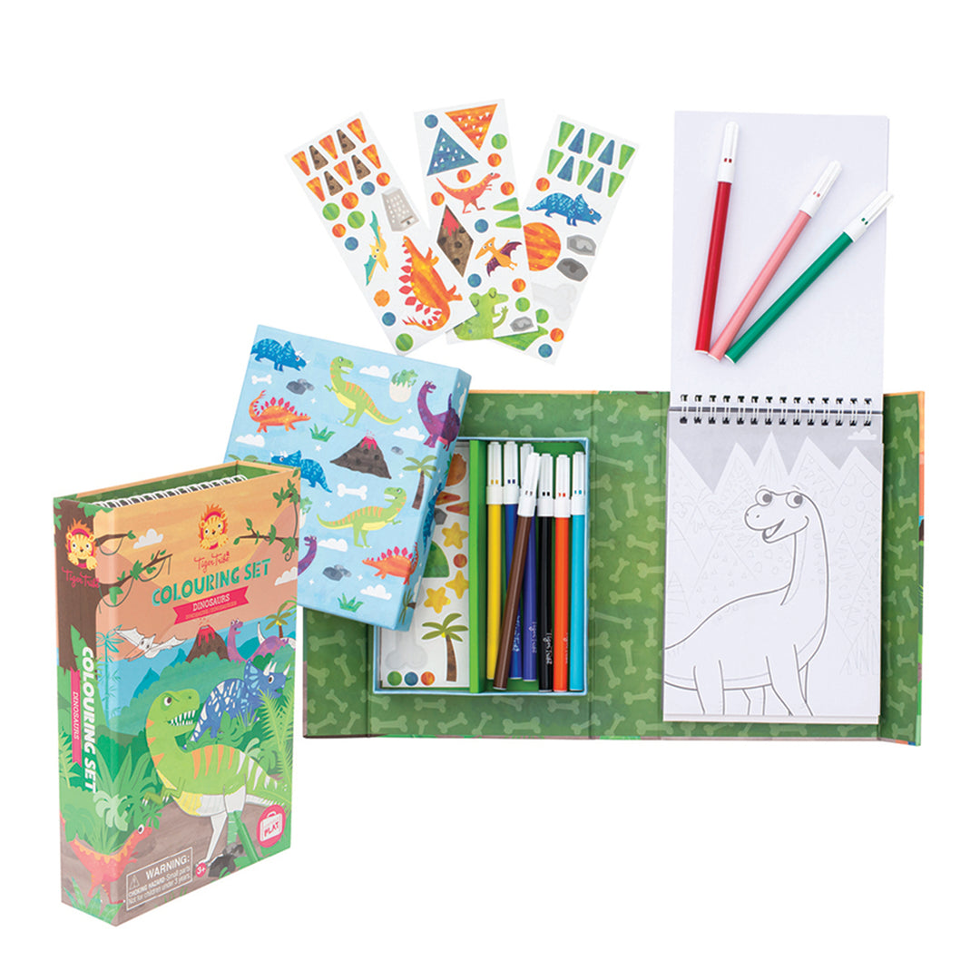 Tiger Tribe Colouring Set – Dinosaur
