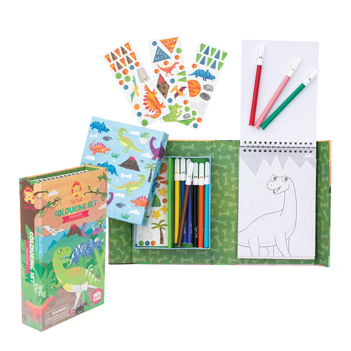 Tiger Tribe Colouring Set – Dinosaur