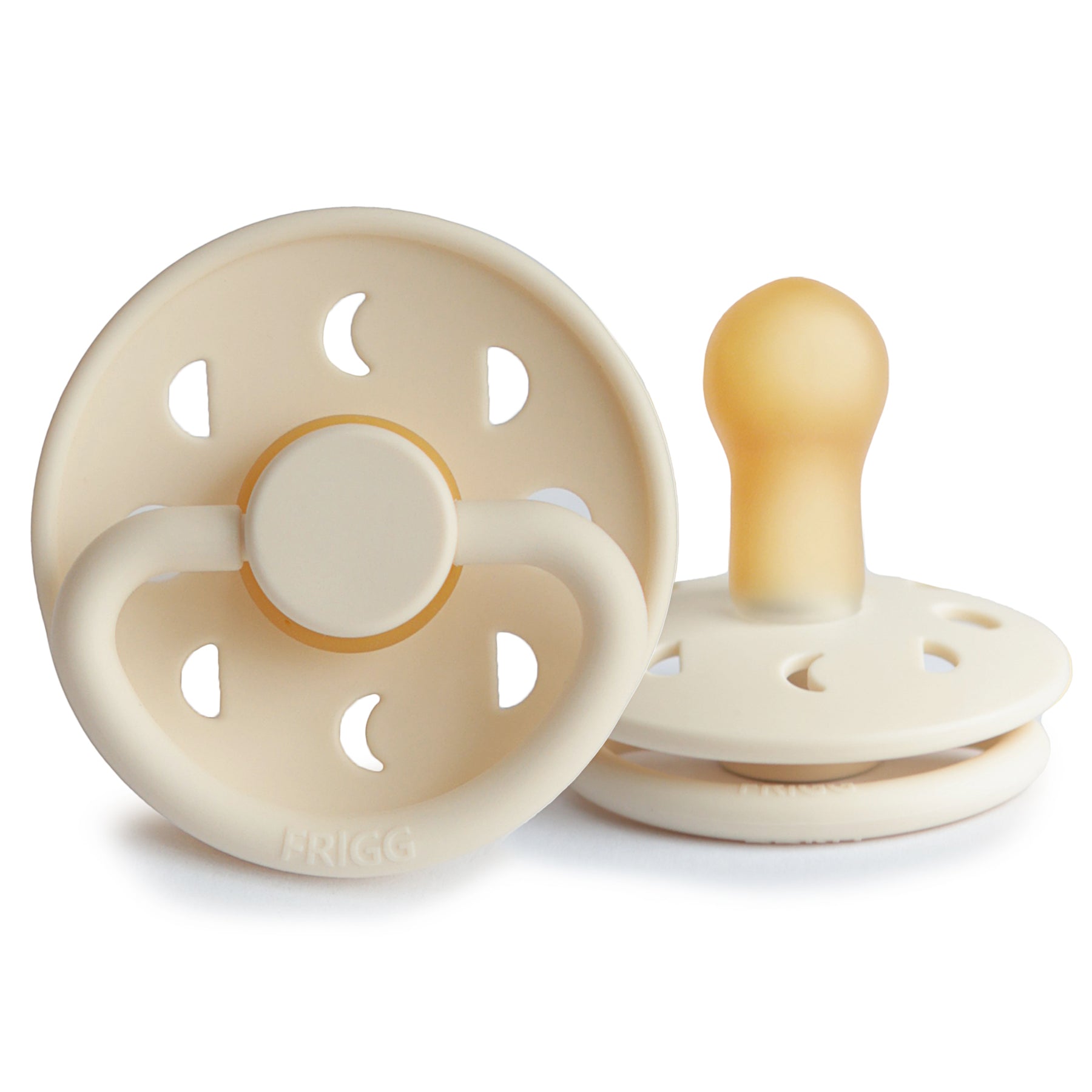 FRIGG Moon Phase Round Latex Pacifier – Cream