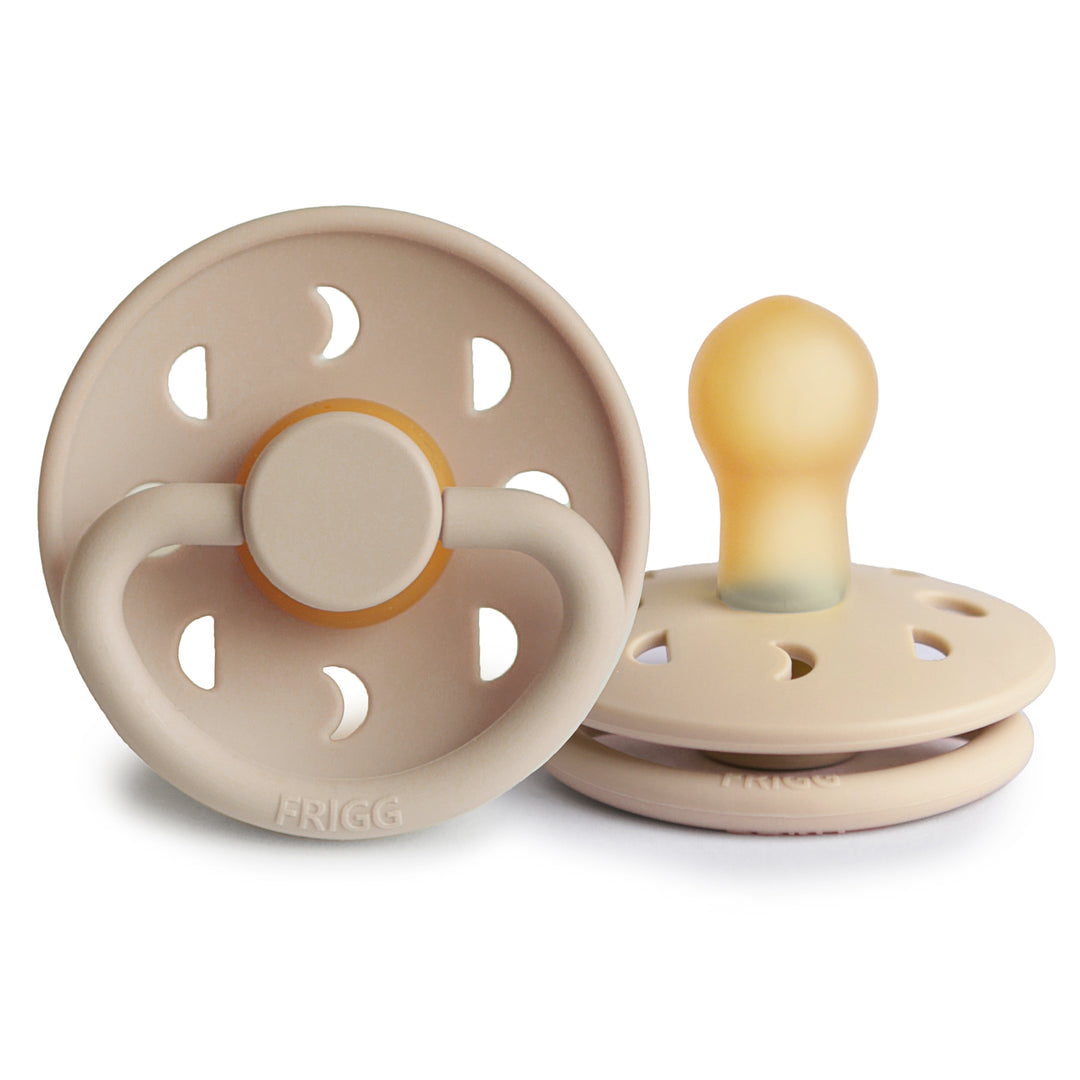 FRIGG Moon Phase Round Latex Pacifier – Croissant