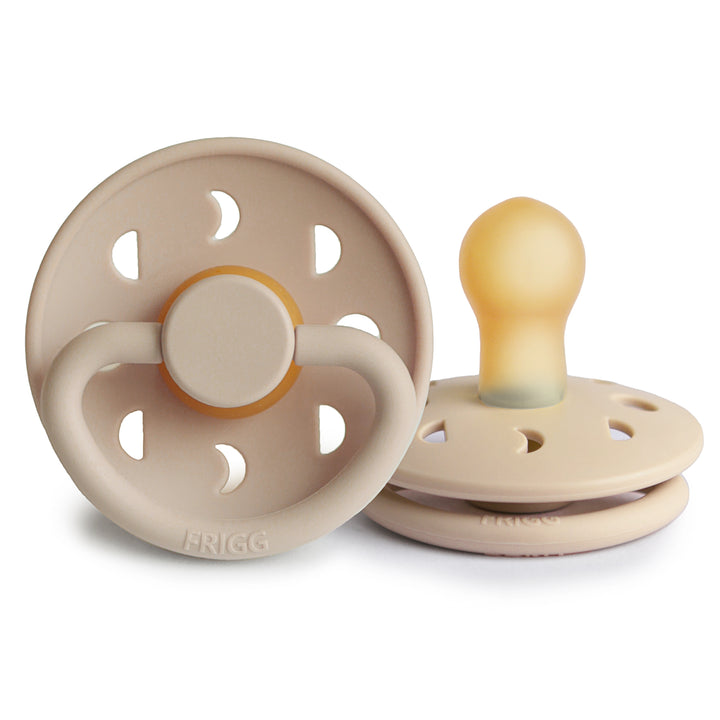 FRIGG Moon Phase Round Latex Pacifier – Croissant
