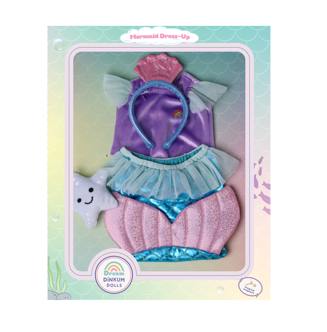 Olli Ella Seashell Shores Dinkum Mermaid Dress-Up Set