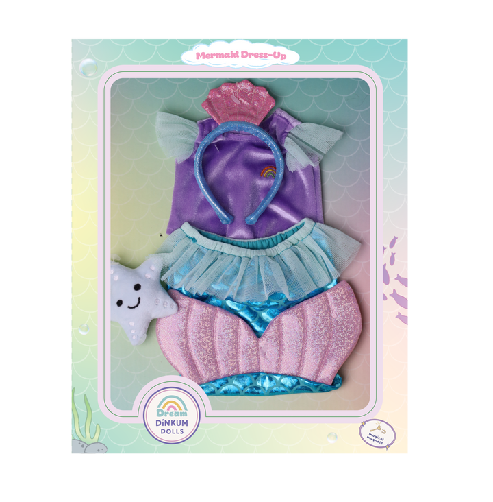 Olli Ella Seashell Shores Dinkum Mermaid Dress-Up Set