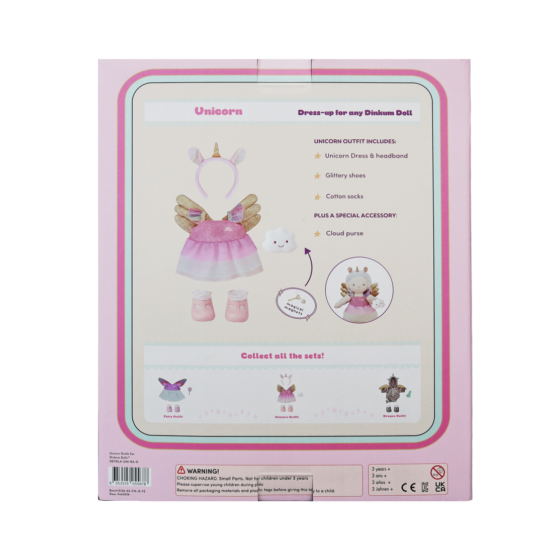 Olli Ella Dinkum Doll Unicorn Outfit Set (Limited Edition)