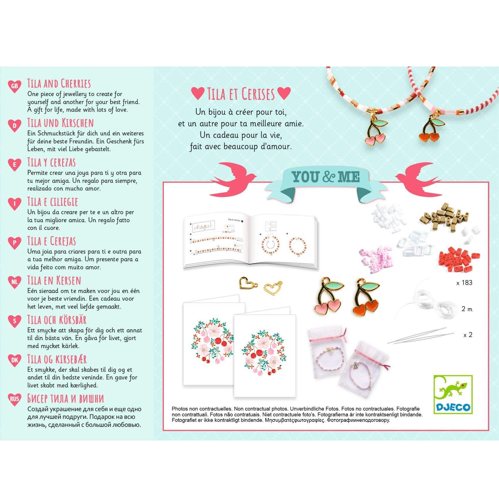 Djeco You & Me Beads & Jewellery Craft – Tila And Cherries