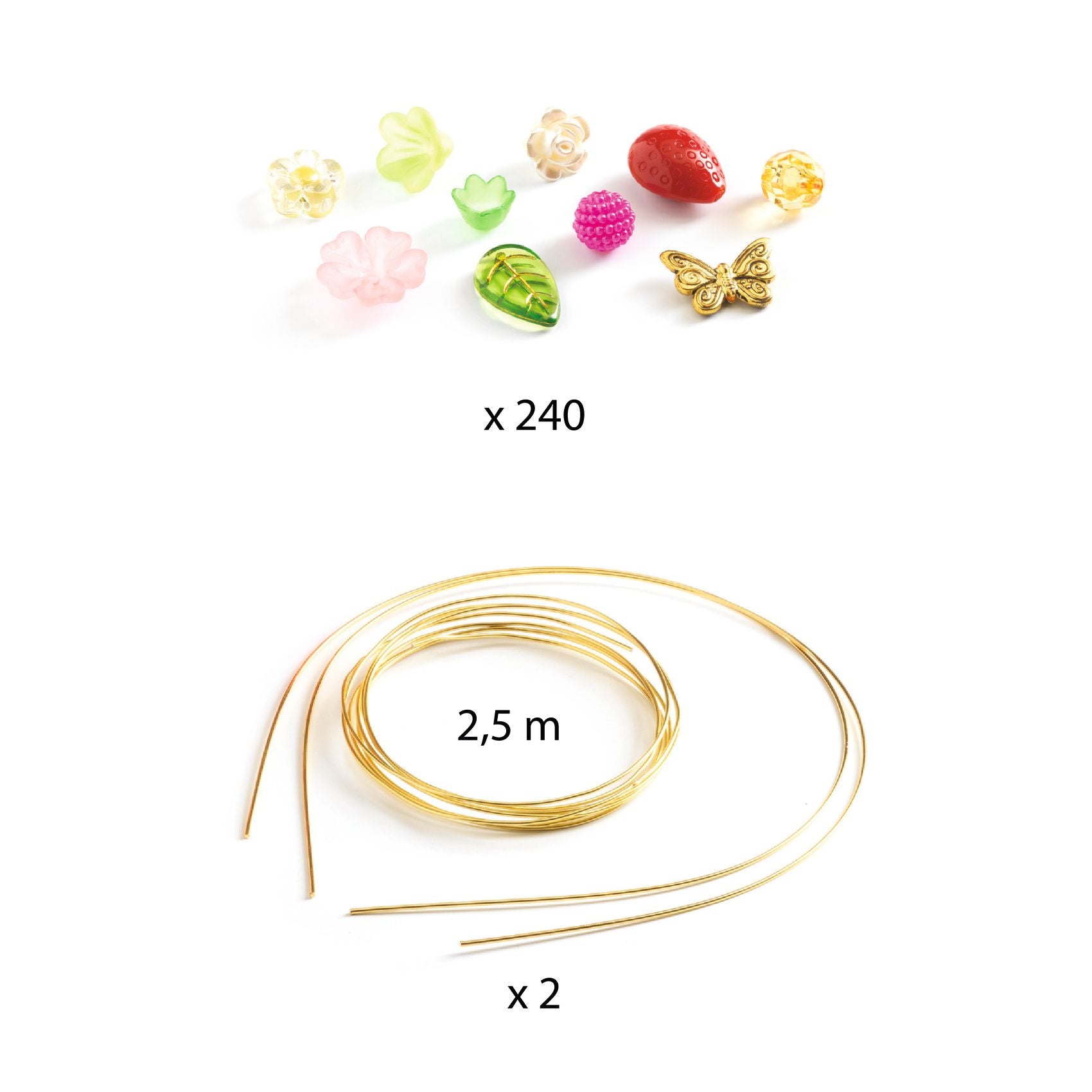 Djeco Duo of Tiaras Beads – Pink