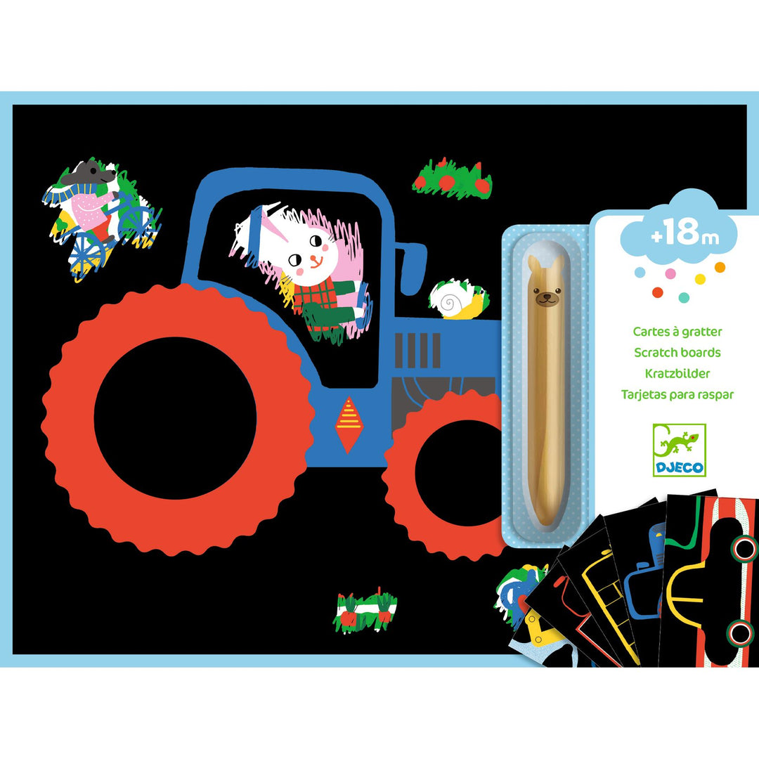 Djeco Scratch Boards – Learning about Vehicles