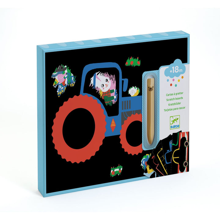 Djeco Scratch Boards – Learning about Vehicles