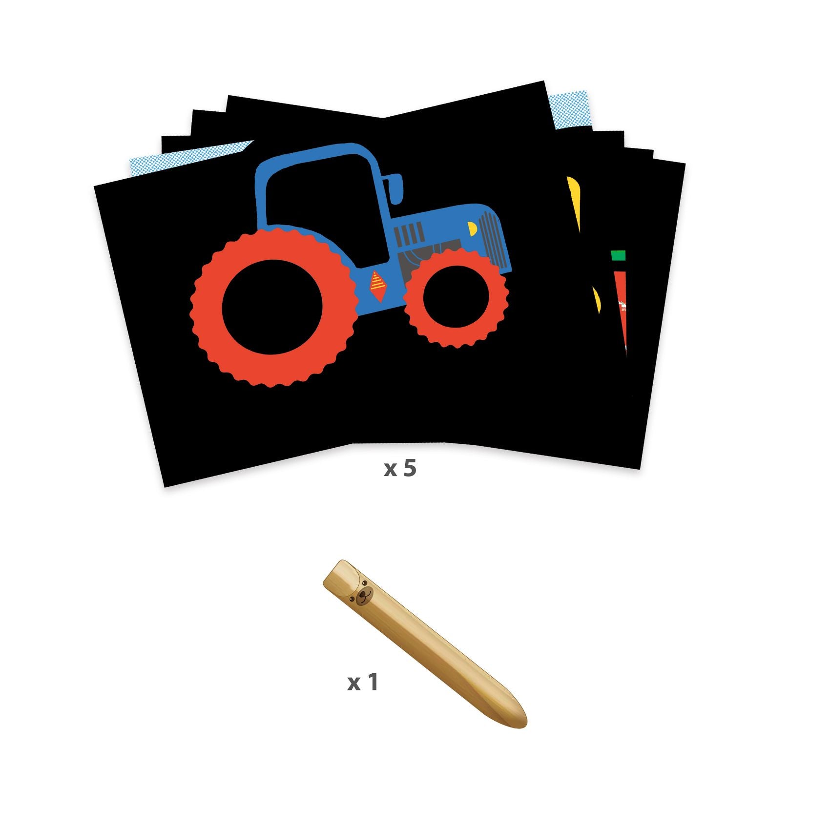 Djeco Scratch Boards – Learning about Vehicles