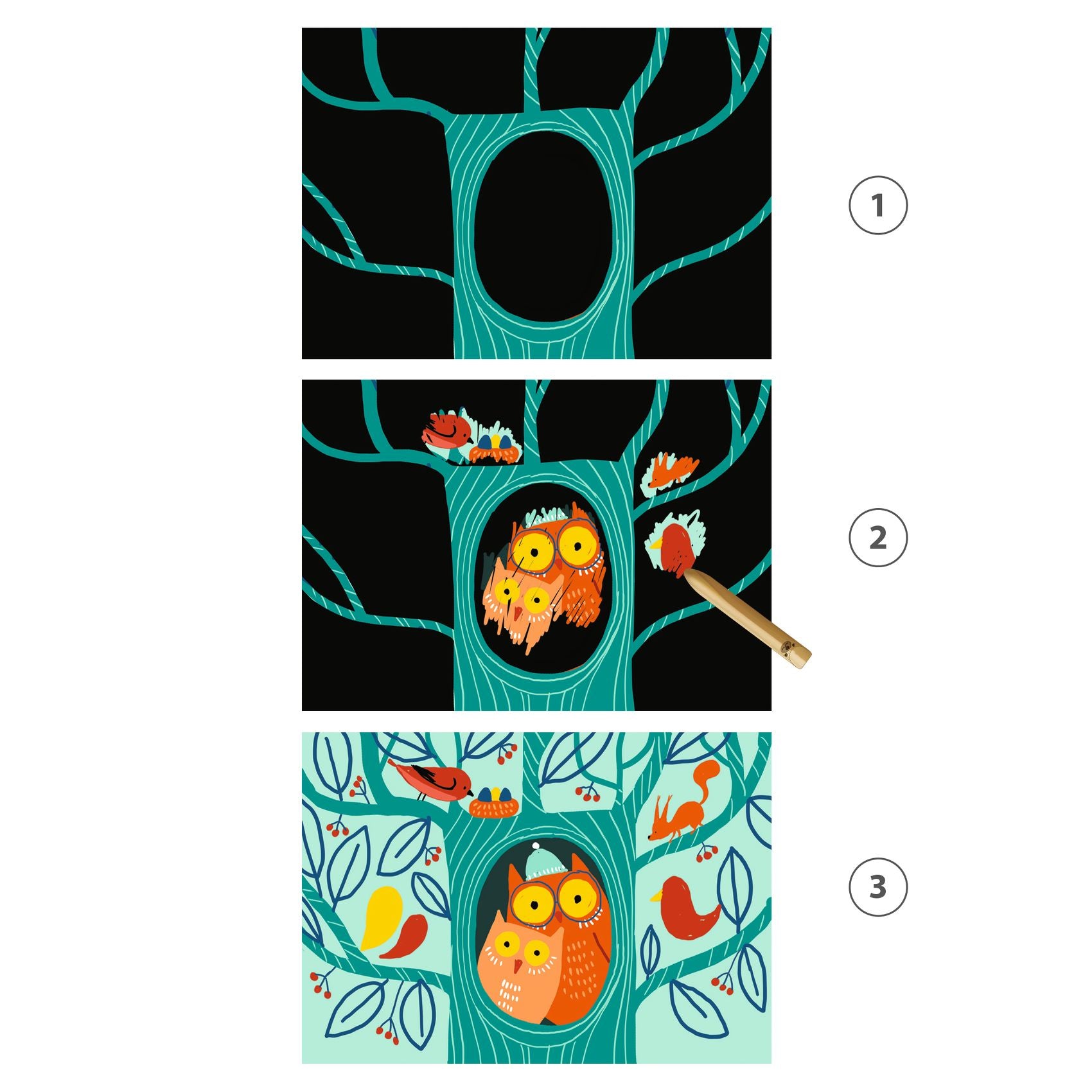 Djeco Scratch Boards – Learning About Animals