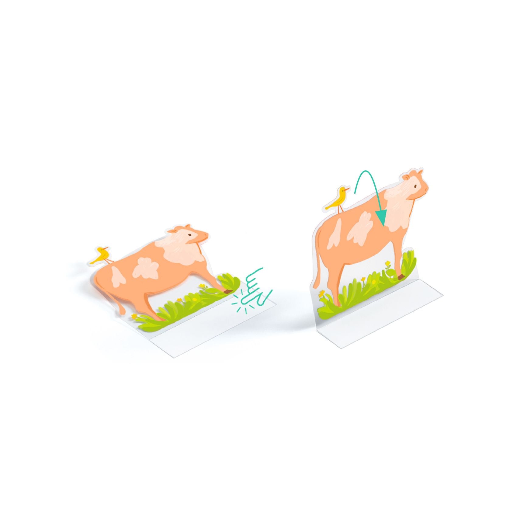 Djeco 3D Lift-Up Reusable Sticker Scenes – Farm