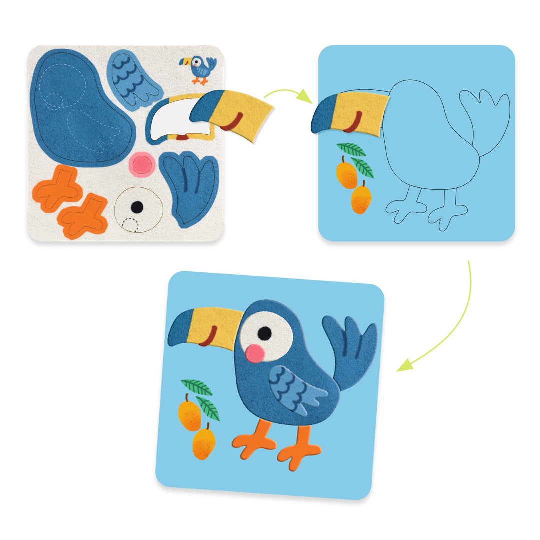 Djeco Felt Pictures – Soft Animals